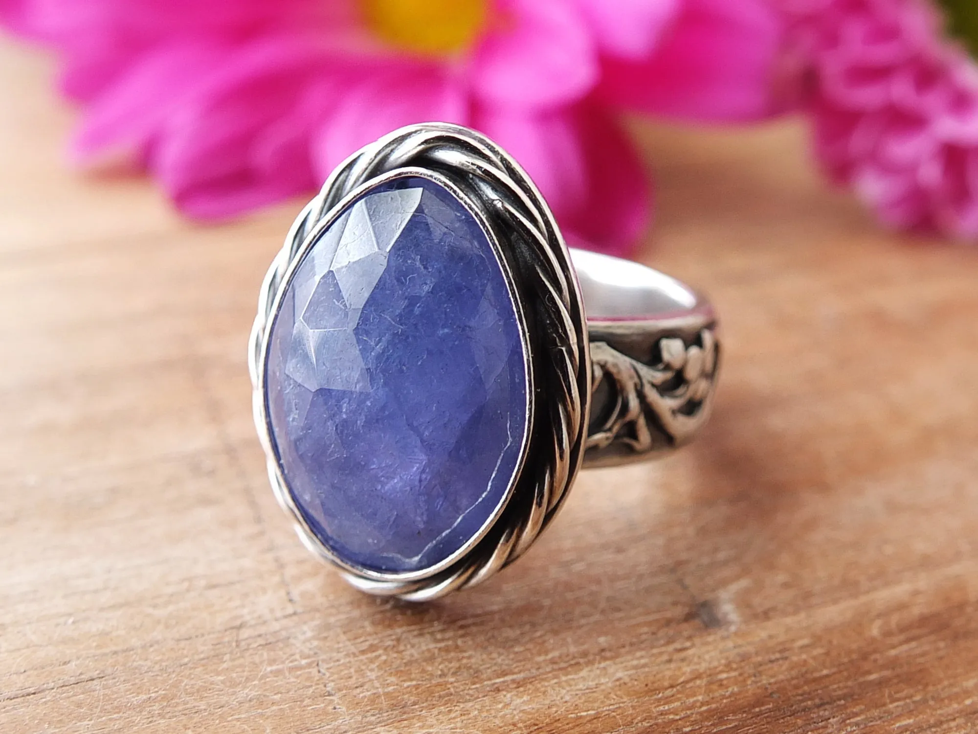 Rose Cut Tanzanite Ring or Pendant (Choose Your Size)