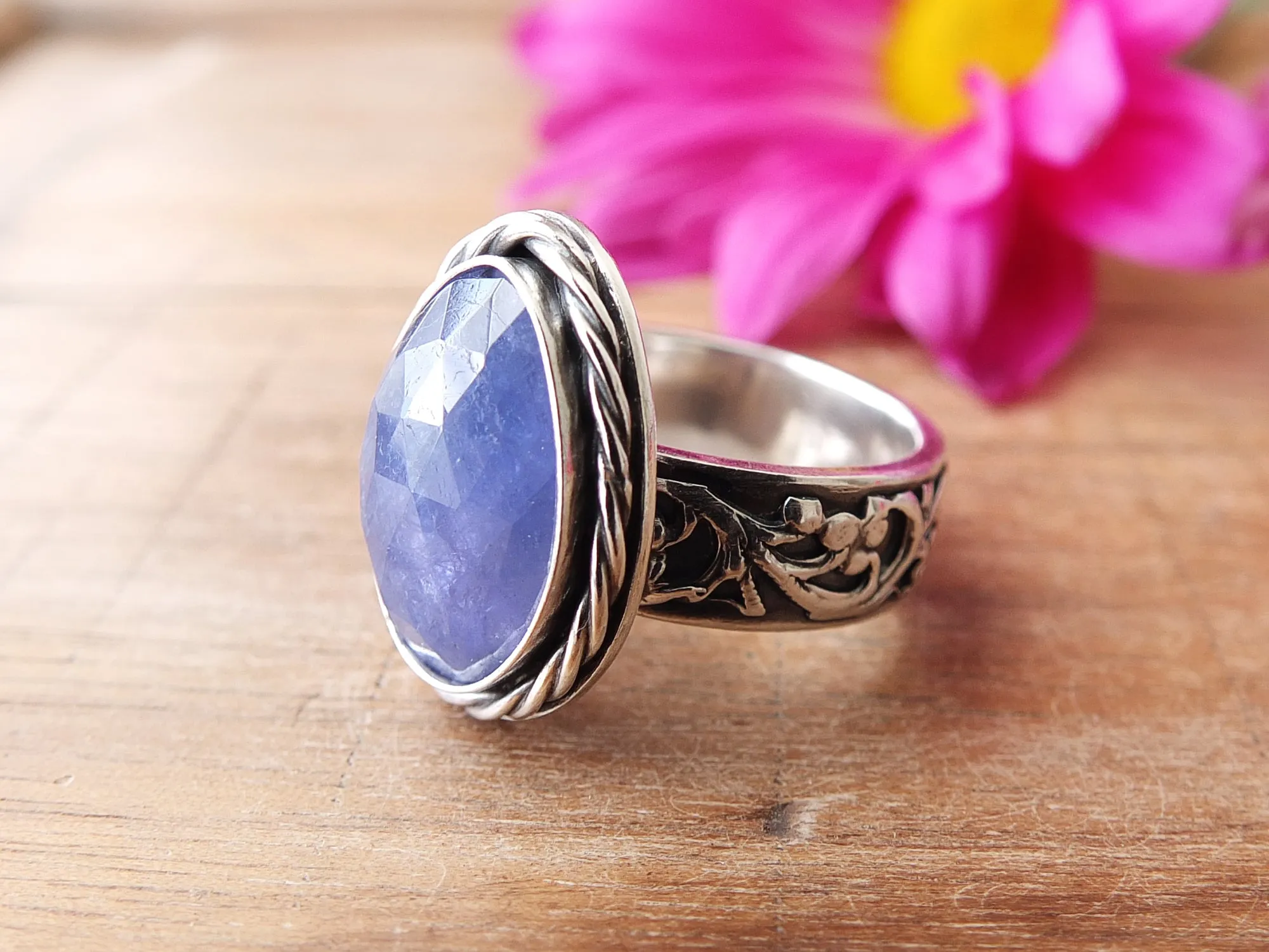 Rose Cut Tanzanite Ring or Pendant (Choose Your Size)
