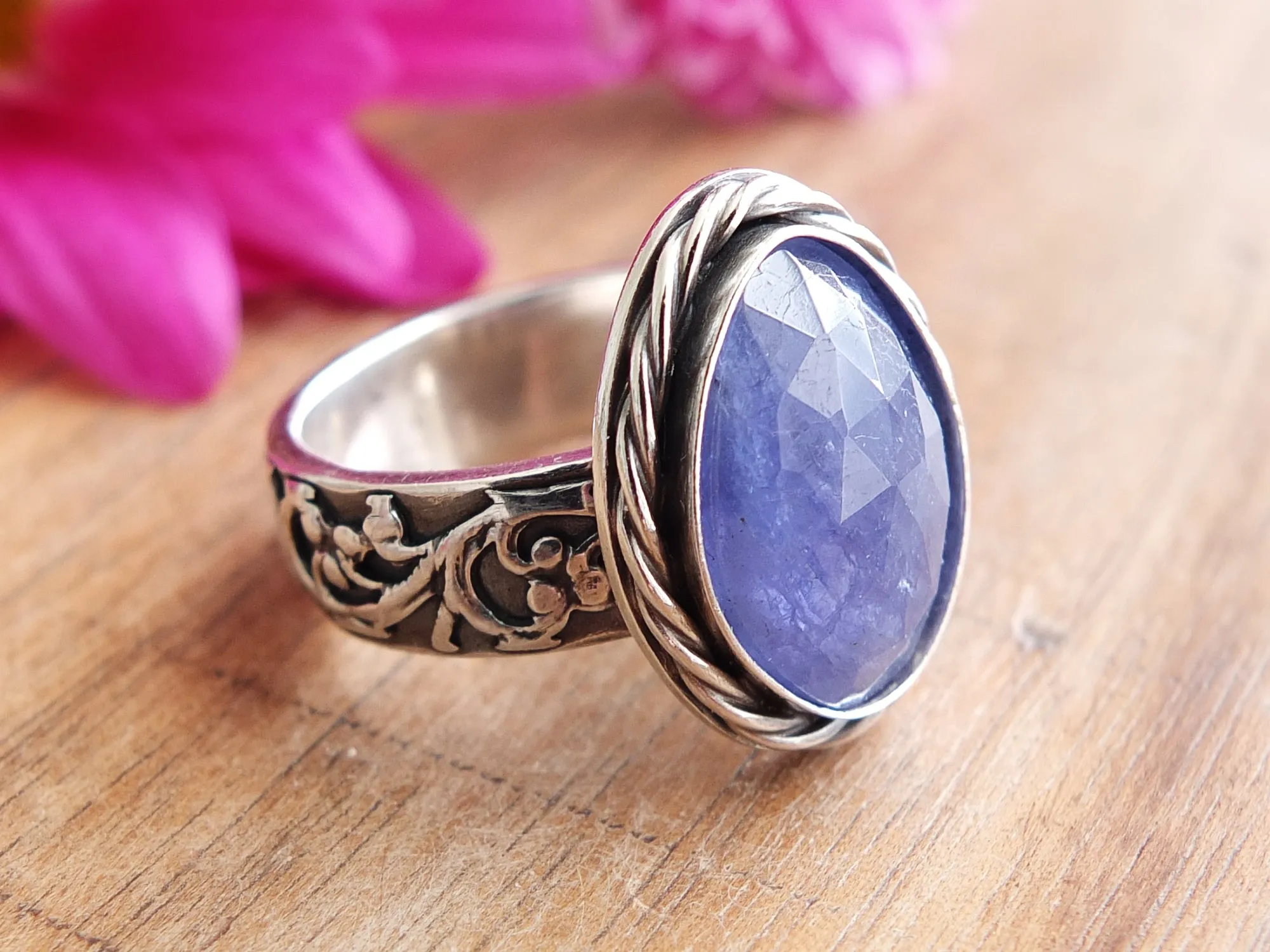 Rose Cut Tanzanite Ring or Pendant (Choose Your Size)