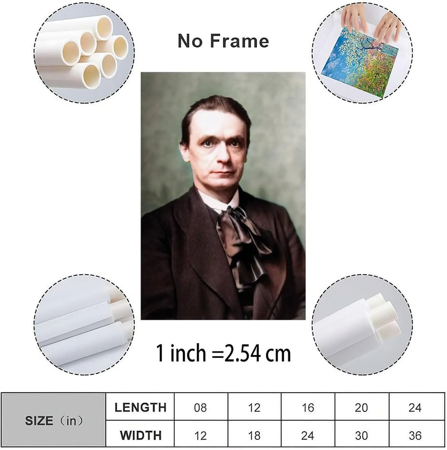 Rudolf Steiner Poster Portrait Art (10) Canvas Painting for Living Room Bedroom Decor 24x36inch(60x90cm) Unframe-style