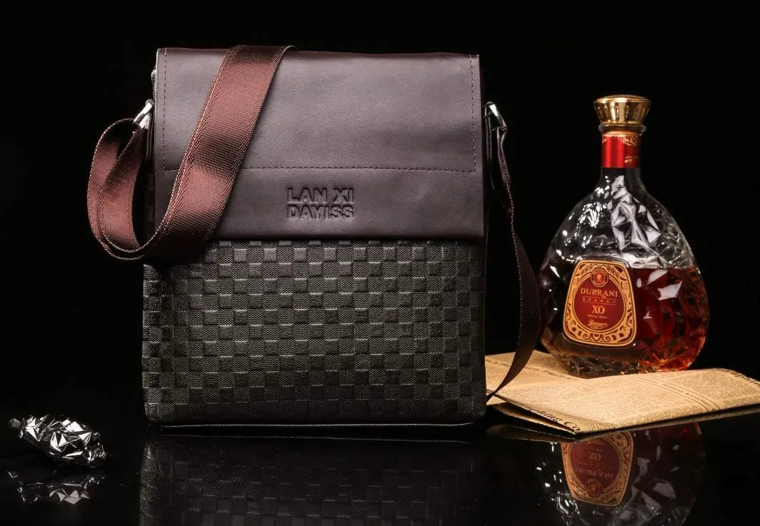 Sac bandoulière sacoche homme PU simili cuir