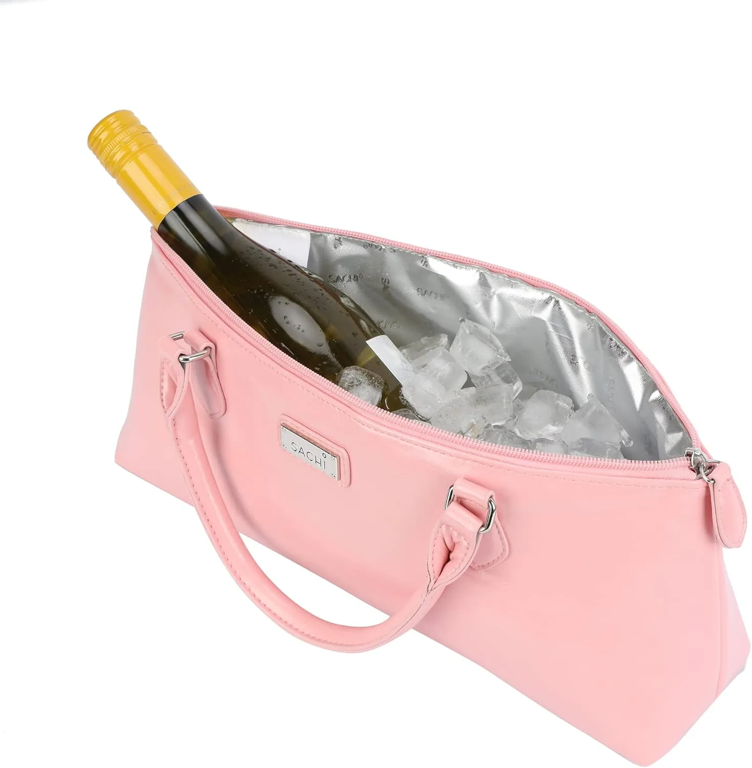 Sachi La Soir'ee Insulated Wine Purse Clutch (Pink)