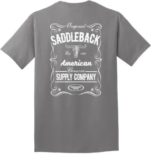 Saddleback Supply Men's Western Logo Heavyweight Tee in Regular, Big and Tall