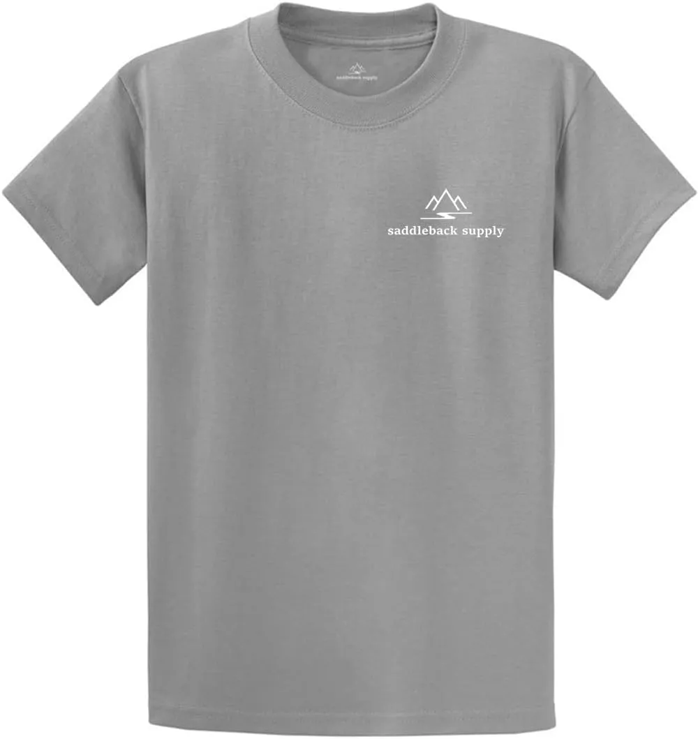 Saddleback Supply Men's Western Logo Heavyweight Tee in Regular, Big and Tall