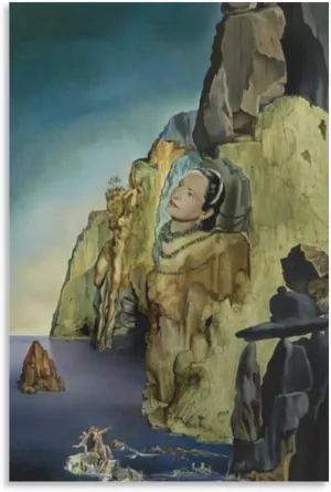 Salvador Dali Poster Portrait of The Princess Arthchild Gourielli Helena Rubinstein (1943) Canvas Wall Art Poster Decorative Bedroom Modern Home Print Picture Artworks Posters 16x24inch(40x60cm)