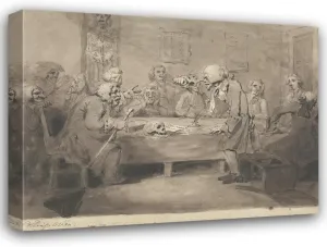 Samuel Collings 18x15 Gallery Wrapped Canvas Museum Art Print Titled: A Querulous Committee Meeting