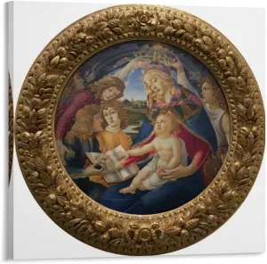 Sandro Botticelli Poster -Madonna of The Magnificat Canvas Wall Art Poster Decorative Bedroom Modern Home Print Picture Artworks Posters 20x20inch(50x50cm)