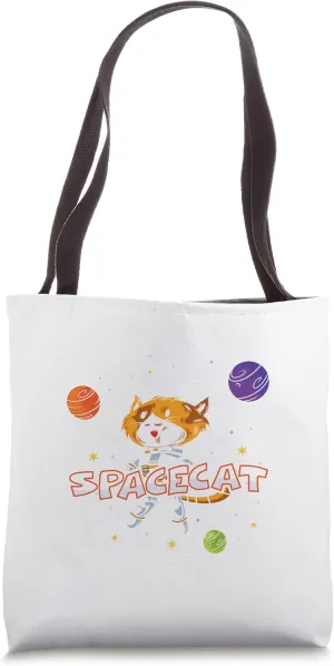 Sapcecat Space Travelers Comets Galaxies Planets Astronauts Tote Bag
