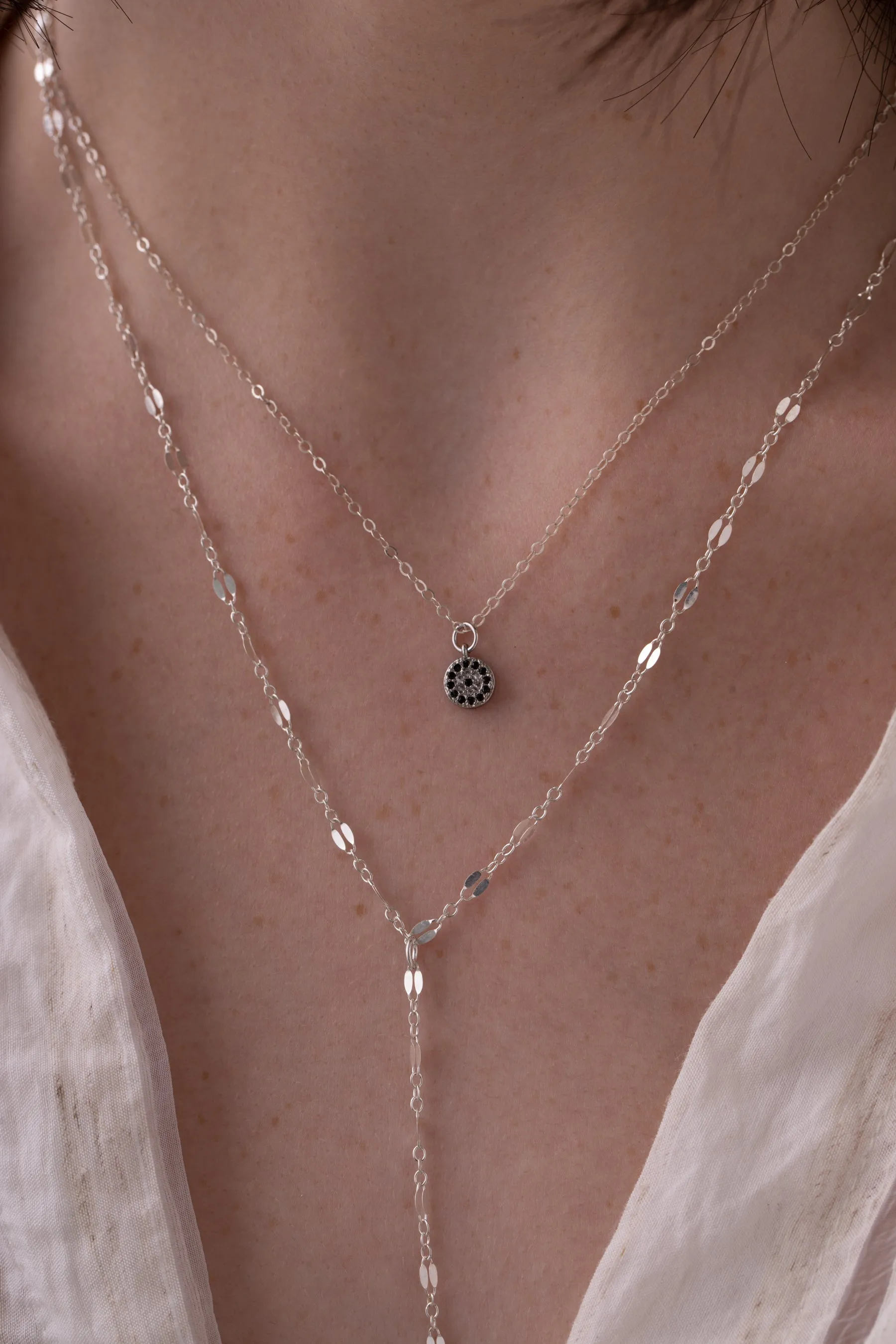 Scarlet CZ Necklace in Silver
