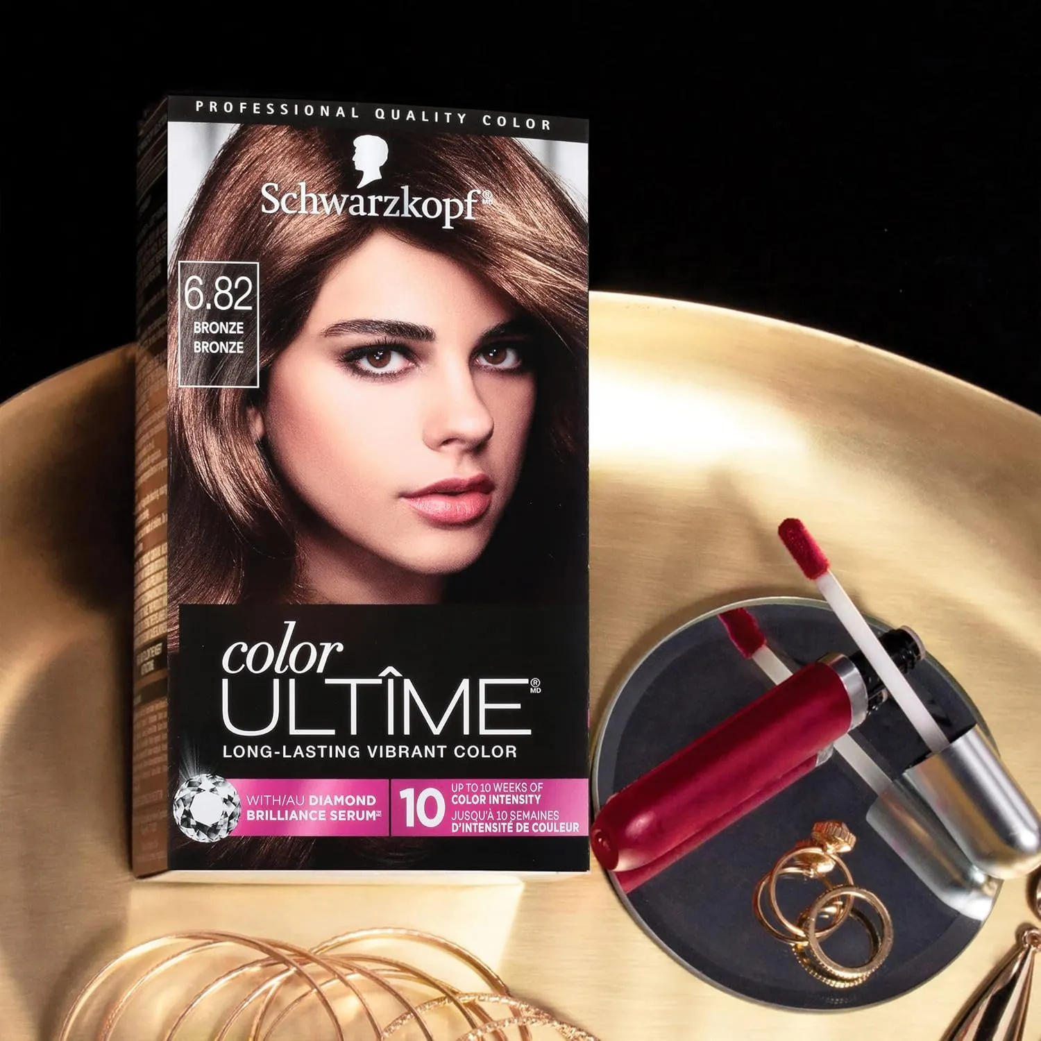 Schwarzkopf Color Ultime Permanent Hair Color Cream, 6.82 Bronze