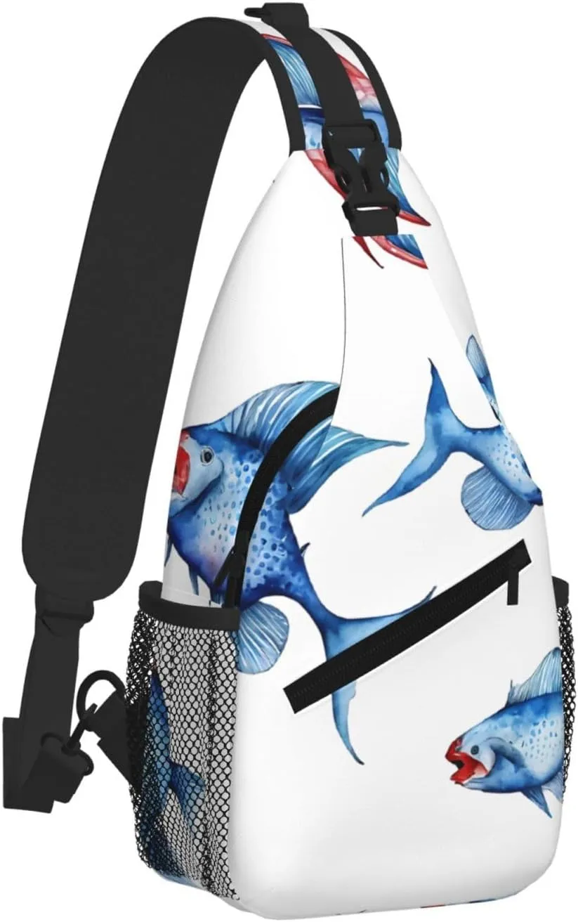 Sea Animals Stingrays Print Cross Chest Bag Diagonally For Short-Distance Travel And Daily Use