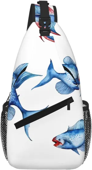 Sea Animals Stingrays Print Cross Chest Bag Diagonally For Short-Distance Travel And Daily Use