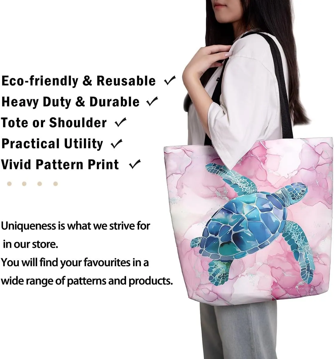 Sea Turtle Canvas Tote Bag