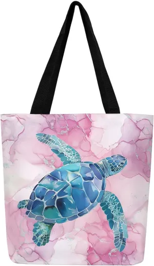 Sea Turtle Canvas Tote Bag