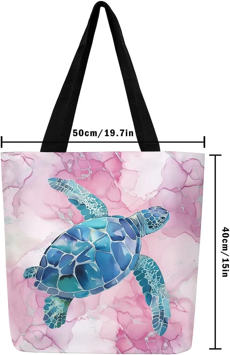 Sea Turtle Canvas Tote Bag