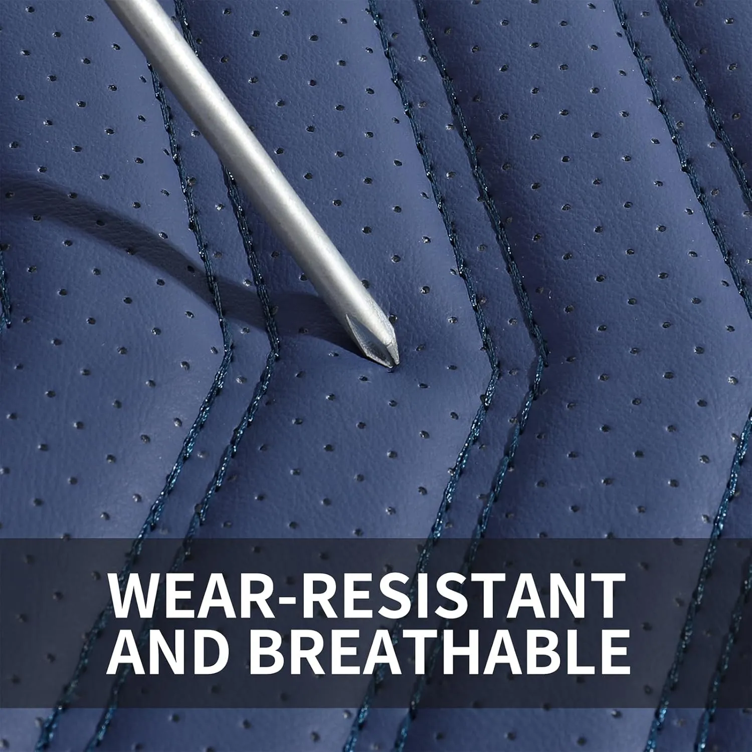 Seat Covers,Breathable Car Seat Covers Front Seats,Waterproof Car Seat Covers,Universal Anti-Slip Car Seat Protector for Most Cars SUV Truck Sedan(Style1,2 PCS Front Seat,Blue)