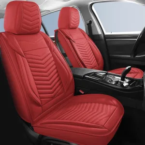 Seat Covers,Breathable Car Seat Covers Front Seats,Waterproof Car Seat Covers,Universal Anti-Slip Driver Seat Cover for Cars SUV Pick-up Truck(Style1,2 PCS Front Seat,Red)