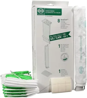 SEBO 5828ER Service Box with Sealing Strip for X Series Vacuum with 8 Filter Bags, Exhaust Filter, Electrostatic Microfilter and Sealing Strip