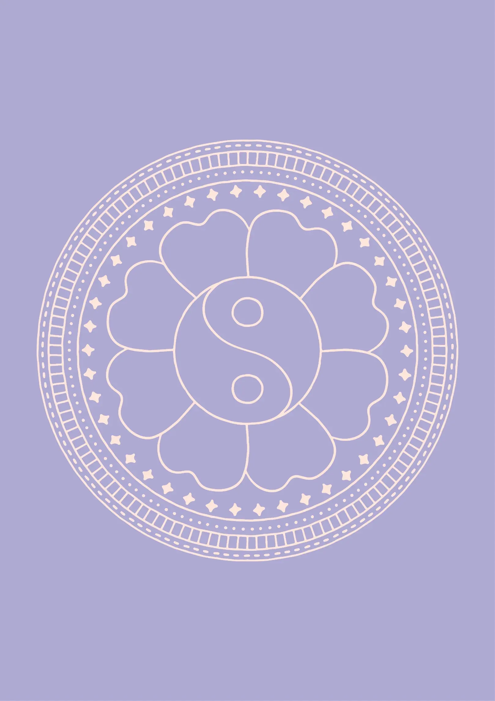 Serene Yin Yang Mandala Canvas Wall Art
