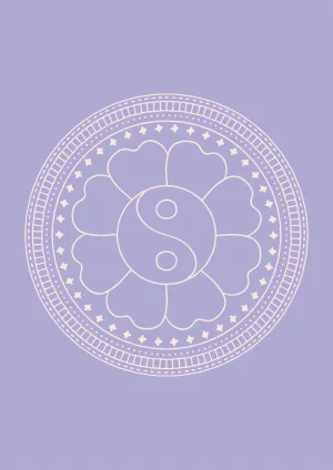 Serene Yin Yang Mandala Canvas Wall Art