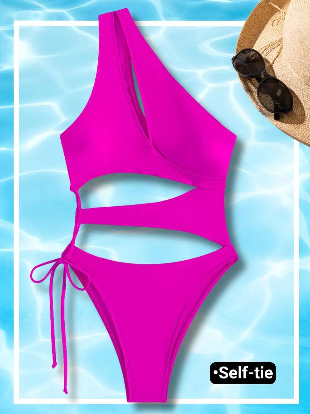 Sexy One Piece Swimsuit for Women,Cut Out Keyhole High Cut Cheeky Monokini,Pool Party Beach Wear Vacation
