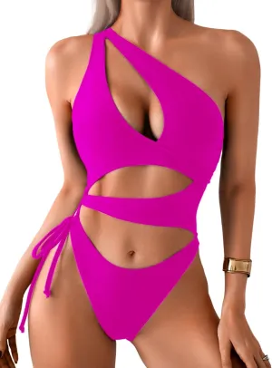 Sexy One Piece Swimsuit for Women,Cut Out Keyhole High Cut Cheeky Monokini,Pool Party Beach Wear Vacation