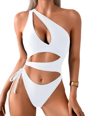 Sexy One Piece Swimsuit for Women,Cut Out Keyhole High Cut Cheeky Monokini,Pool Party Beach Wear Vacation