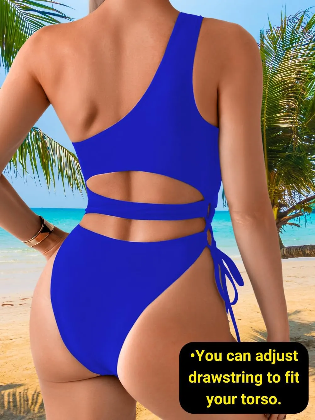 Sexy One Piece Swimsuit for Women,Cut Out Keyhole High Cut Cheeky Monokini,Pool Party Beach Wear Vacation