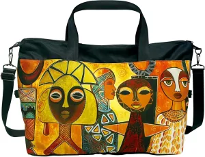 Shades of Color Gym Bag for African American Women, Duffle Bag for Sports Travel, Shoulder Strap