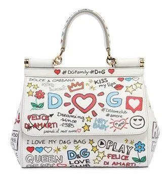 Sicily Graffiti Leather Bag
