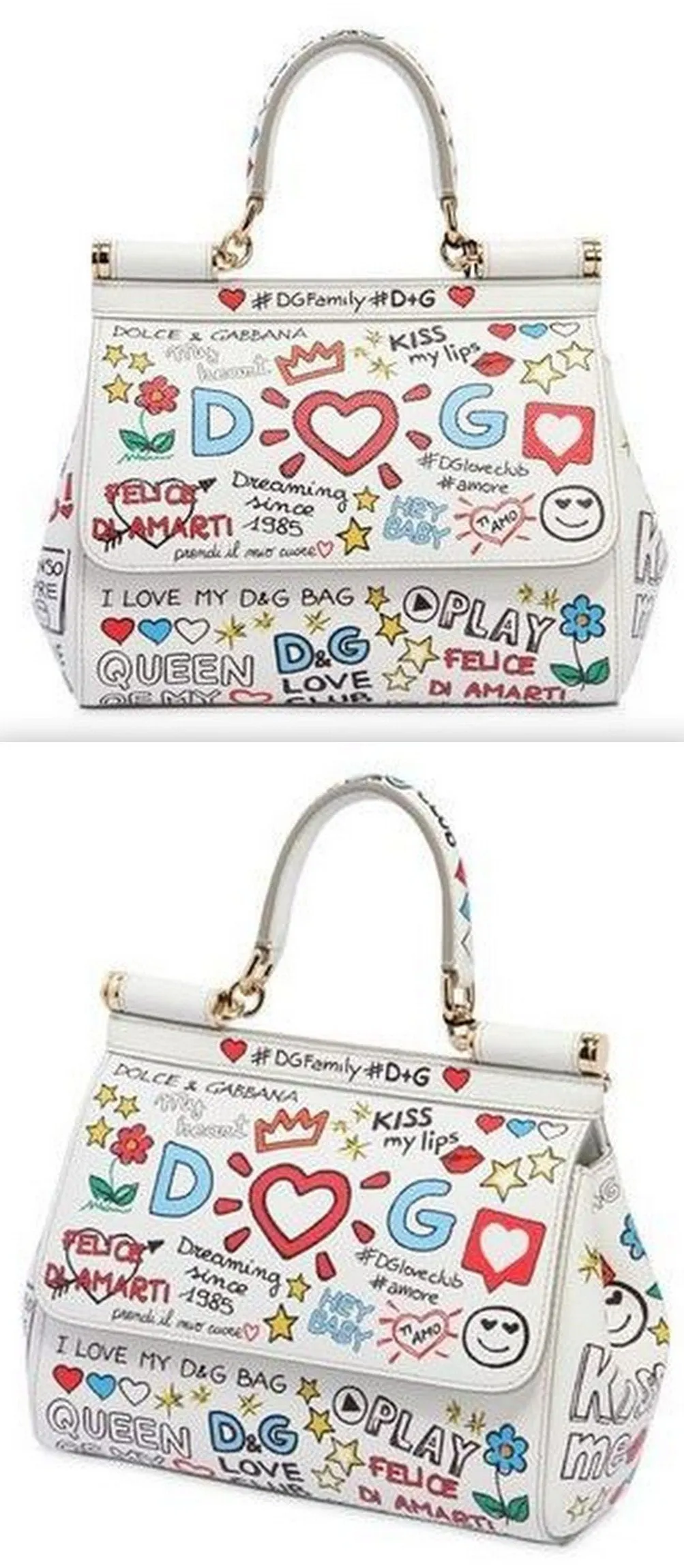 Sicily Graffiti Leather Bag