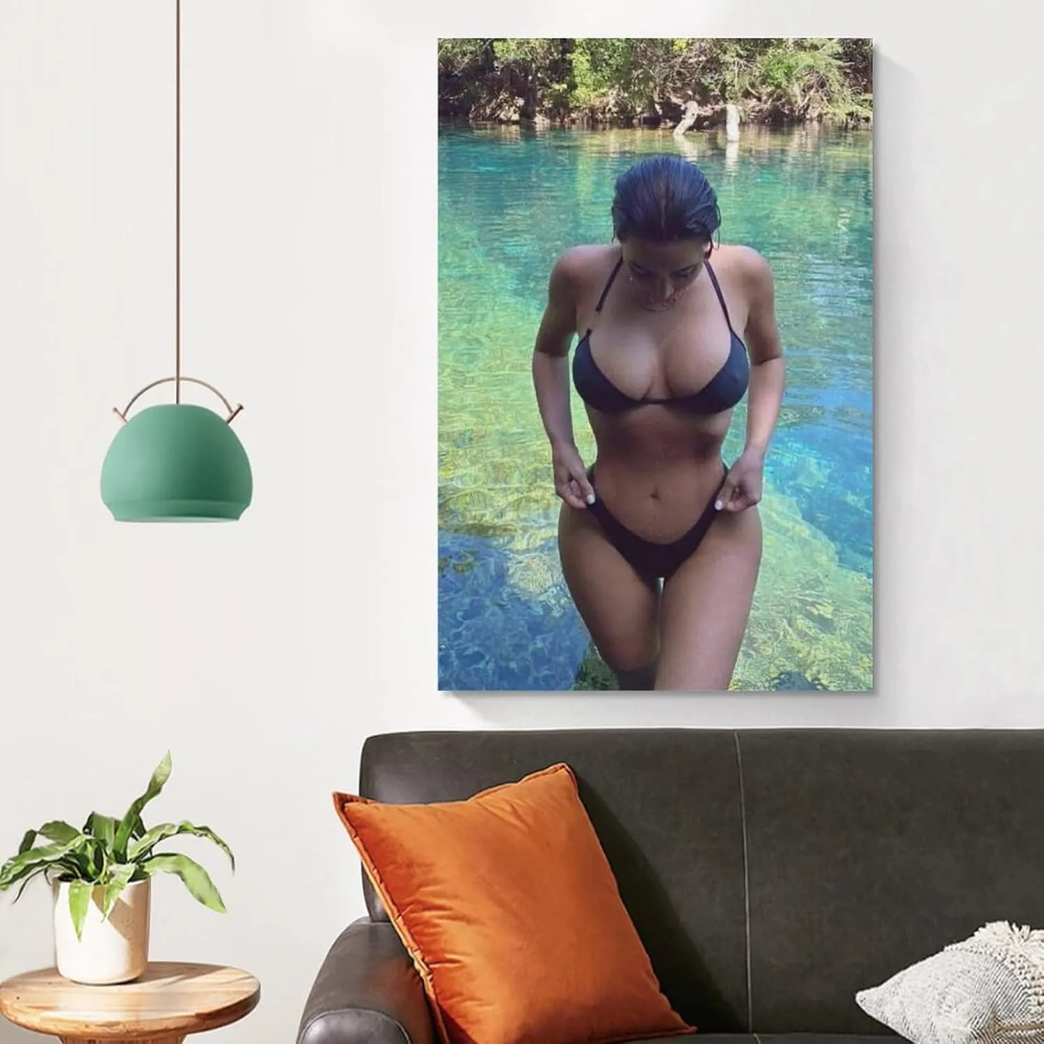 silanod Kim Kardashian Sexy Poster Canvas Wall Art For Room Aesthetic And Decor Poster For Bedroom Living Room Bathroom Kitchen Office Decor 16x24inch(40x60cm) Unframe-style