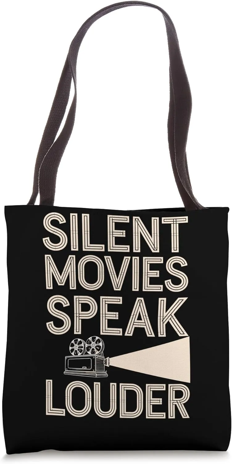 Silent Movie Fan Vintage Cinema Classic Film Lover Tote Bag