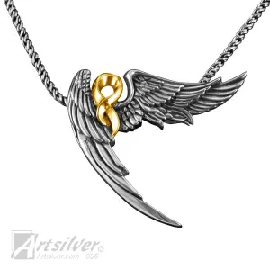Silver Angel Wing Pendant - KS 350