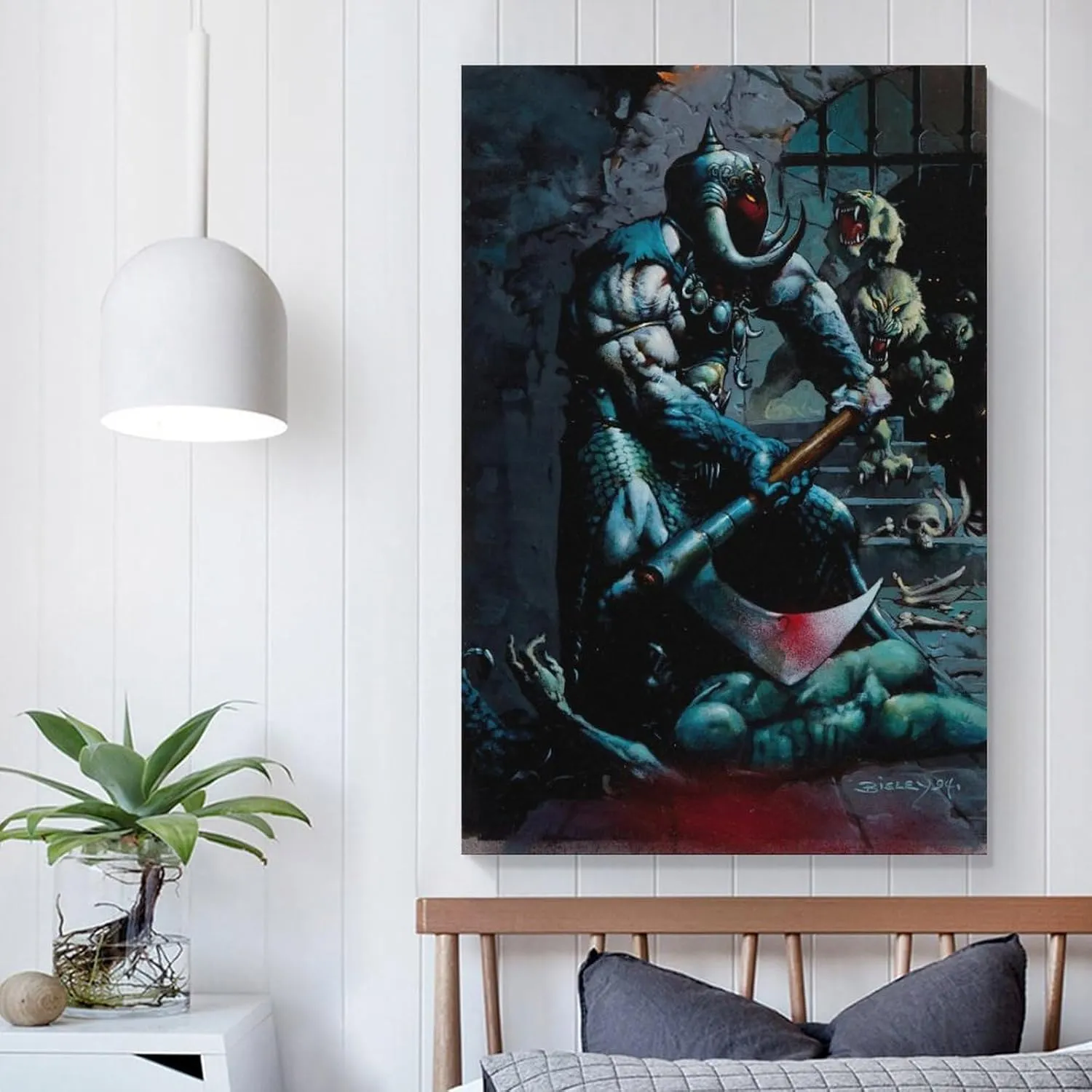 Simon Bisley Death Dealer 5 Art Print Illustration Poster Posters Art Print Wall Photo Paint Poster Hanging Picture Family Bedroom Decor 12x18inch(30x45cm)