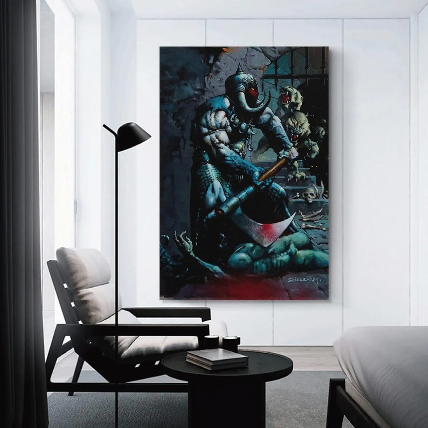 Simon Bisley Death Dealer 5 Art Print Illustration Poster Posters Art Print Wall Photo Paint Poster Hanging Picture Family Bedroom Decor 12x18inch(30x45cm)