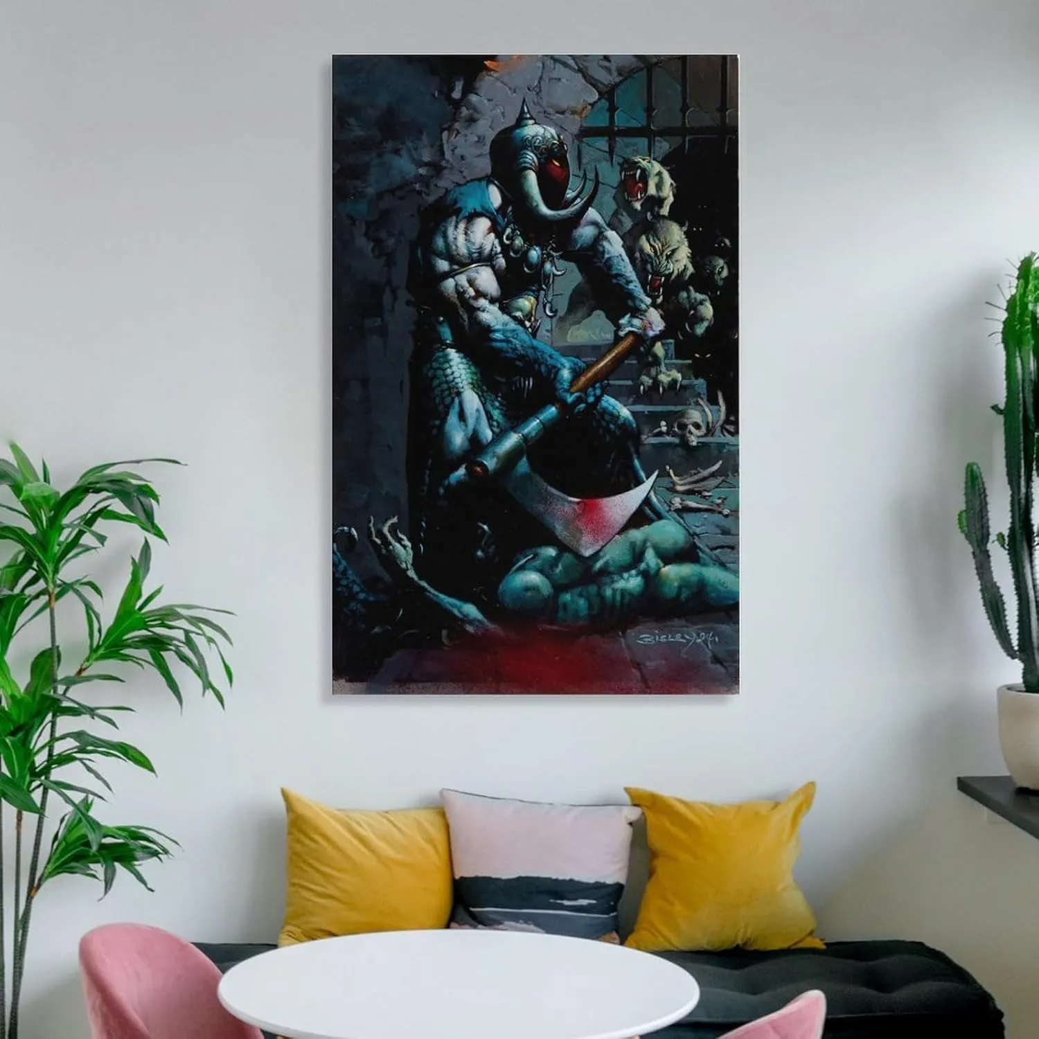 Simon Bisley Death Dealer 5 Art Print Illustration Poster Posters Art Print Wall Photo Paint Poster Hanging Picture Family Bedroom Decor 12x18inch(30x45cm)