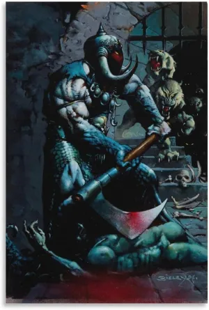 Simon Bisley Death Dealer 5 Art Print Illustration Poster Posters Art Print Wall Photo Paint Poster Hanging Picture Family Bedroom Decor 12x18inch(30x45cm)