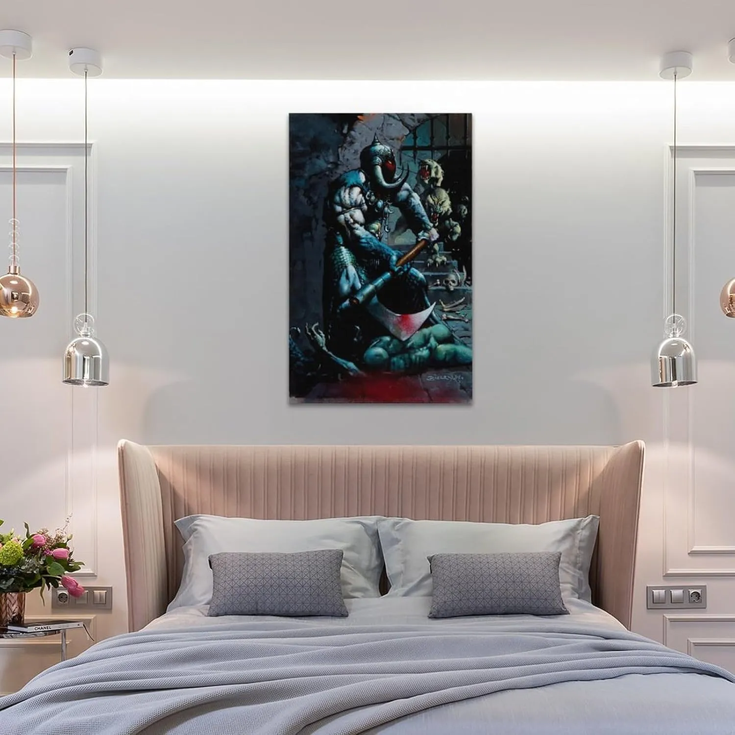 Simon Bisley Death Dealer 5 Art Print Illustration Poster Posters Art Print Wall Photo Paint Poster Hanging Picture Family Bedroom Decor 12x18inch(30x45cm)