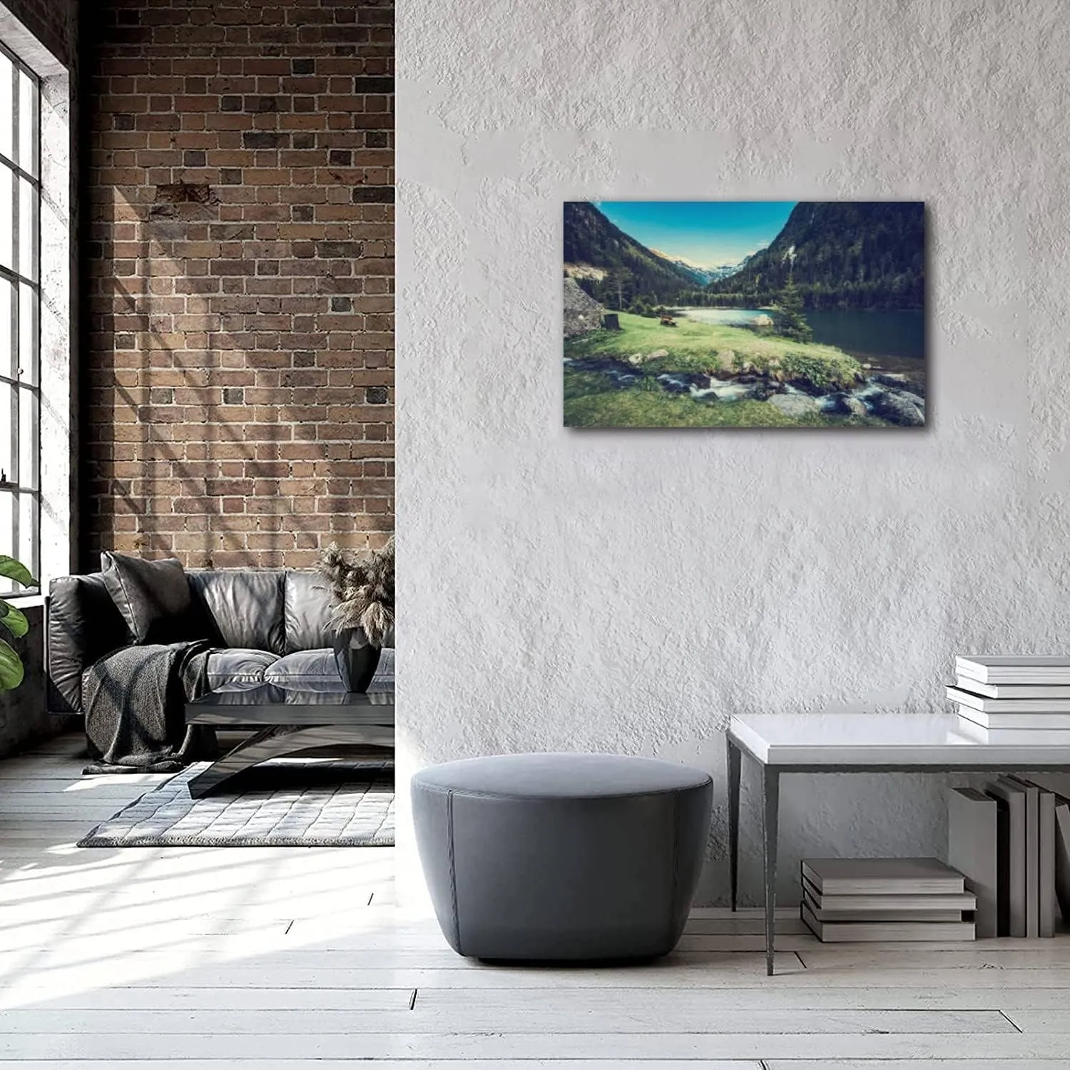 Skipvelo Canvas Wall Art Prints Picturesque Alpine landscape lake Elisabeth See Austria Alps Paintings Poster Artwork Home Decor Ready to Hang for Living Room Bedroom Dining Room 20 x 30 inch