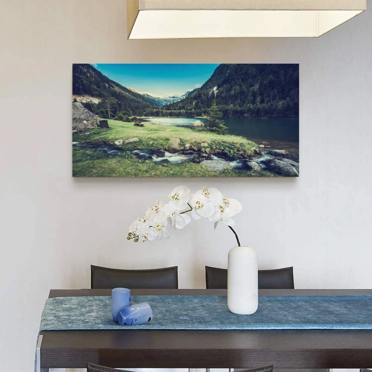 Skipvelo Canvas Wall Art Prints Picturesque Alpine landscape lake Elisabeth See Austria Alps Paintings Poster Artwork Home Decor Ready to Hang for Living Room Bedroom Dining Room 20 x 30 inch