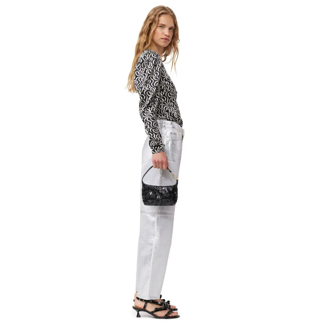 Small Butterfly Pouch Sequin Bag (Black)
