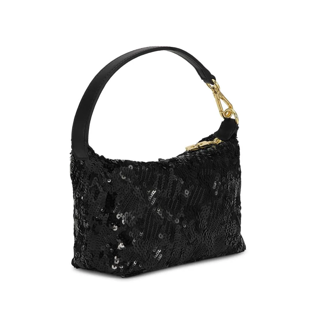 Small Butterfly Pouch Sequin Bag (Black)