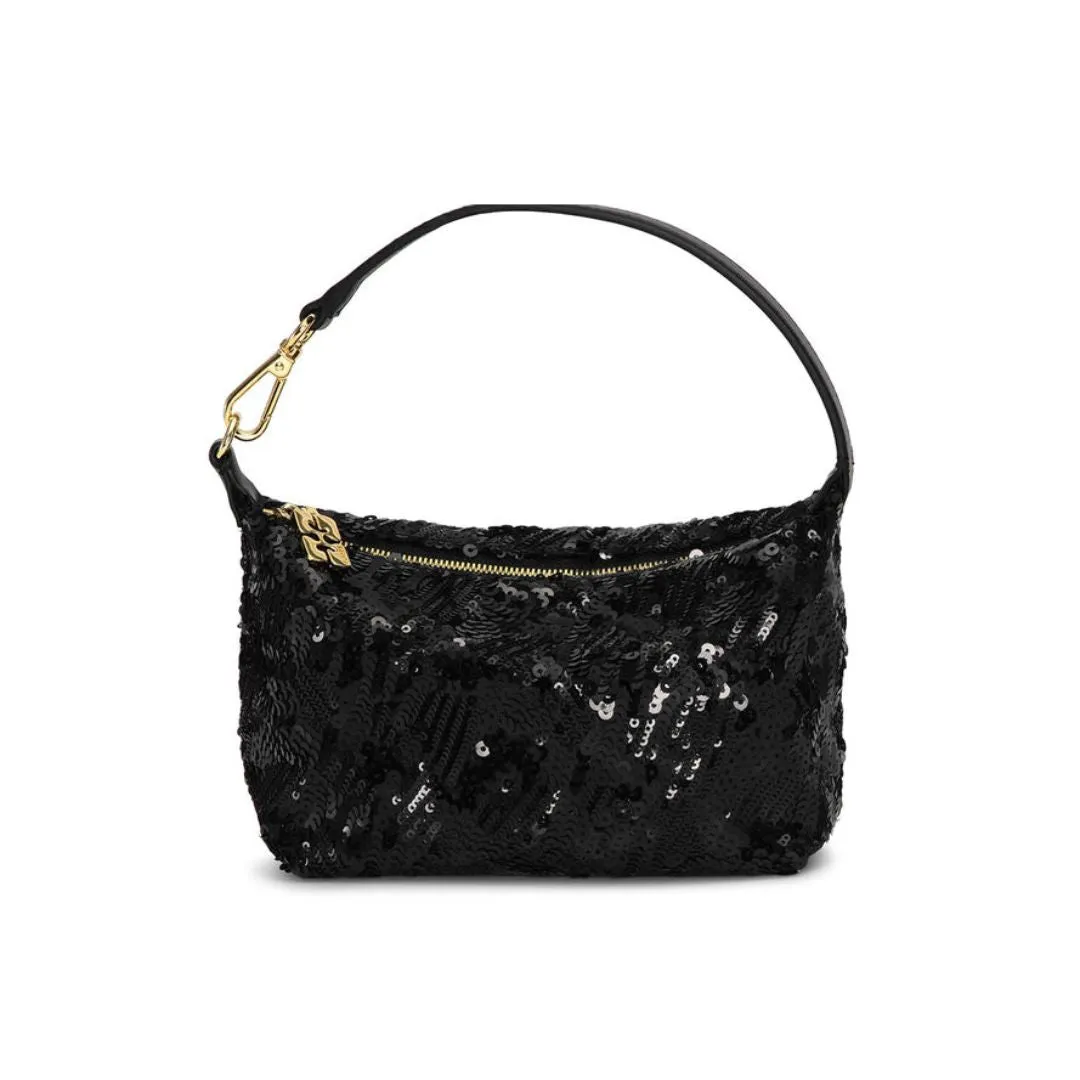 Small Butterfly Pouch Sequin Bag (Black)