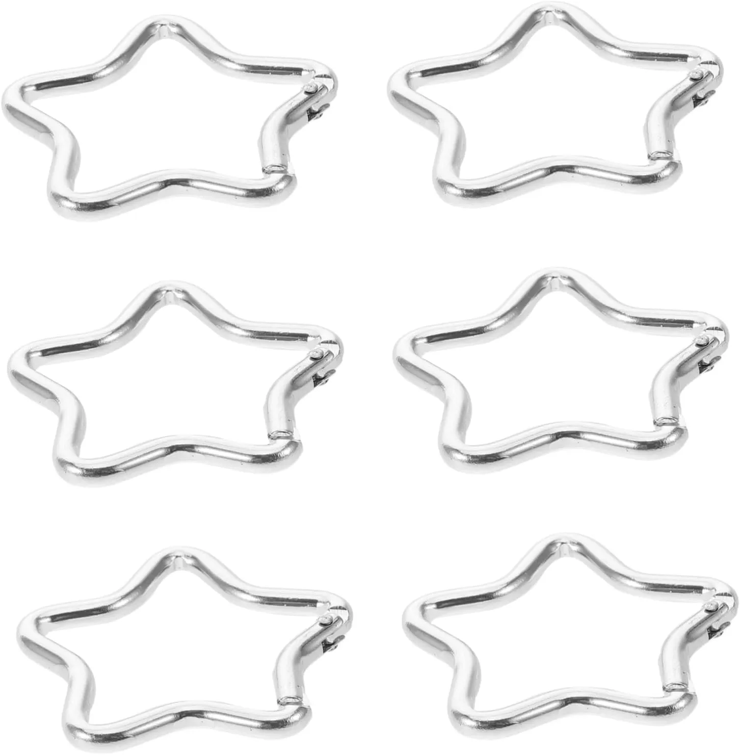 Small Carabiner Clips 10pcs Star Shaped Carabiner Keychain Versatile Accessory for Keys Bags Outdoor Activities