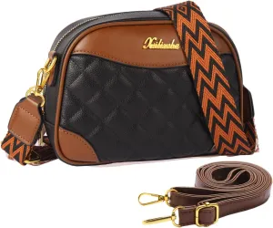 Small ​Crossbody Bags for Women – Leather Purses with Adjustable Strap, Color-Block Cross body Handbags for Gifts