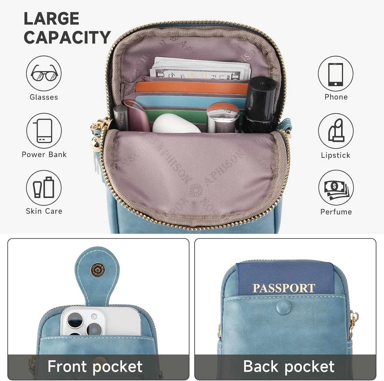Small Crossbody Bags for Women, Lightweight Mini Cute Cell Phone Purse for Women with Tassel Shining Butterfly