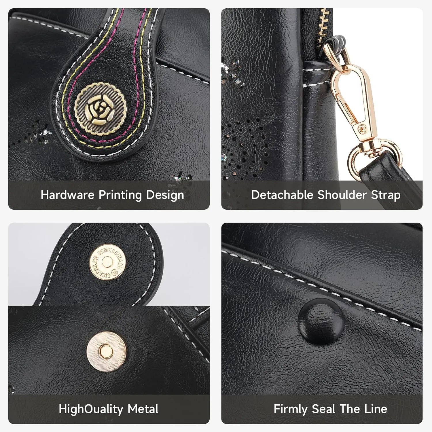 Small Crossbody Bags for Women, Lightweight Mini Cute Cell Phone Purse for Women with Tassel Shining Butterfly