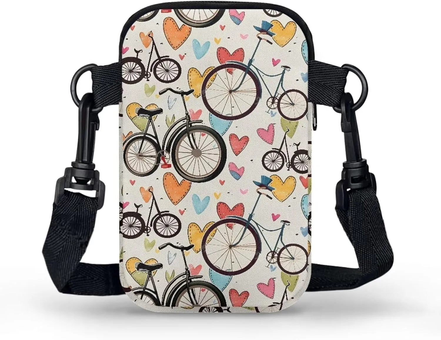 Small Crossbody Purse Butterfly Zipper Cell Phone Bag, Puppy Dog Print Mini Shoulder Purse Bags with Shoulder Strap