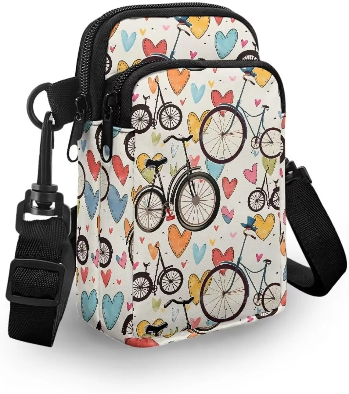 Small Crossbody Purse Butterfly Zipper Cell Phone Bag, Puppy Dog Print Mini Shoulder Purse Bags with Shoulder Strap